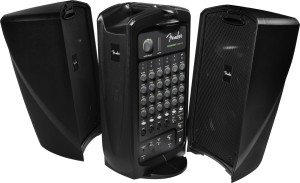 The Fender Passport makes a perfect comedy sound system. Lightweight, portable, and excellent sound quality.