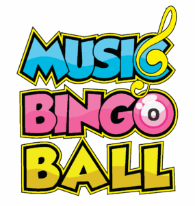 Colorful music bingo ball logo