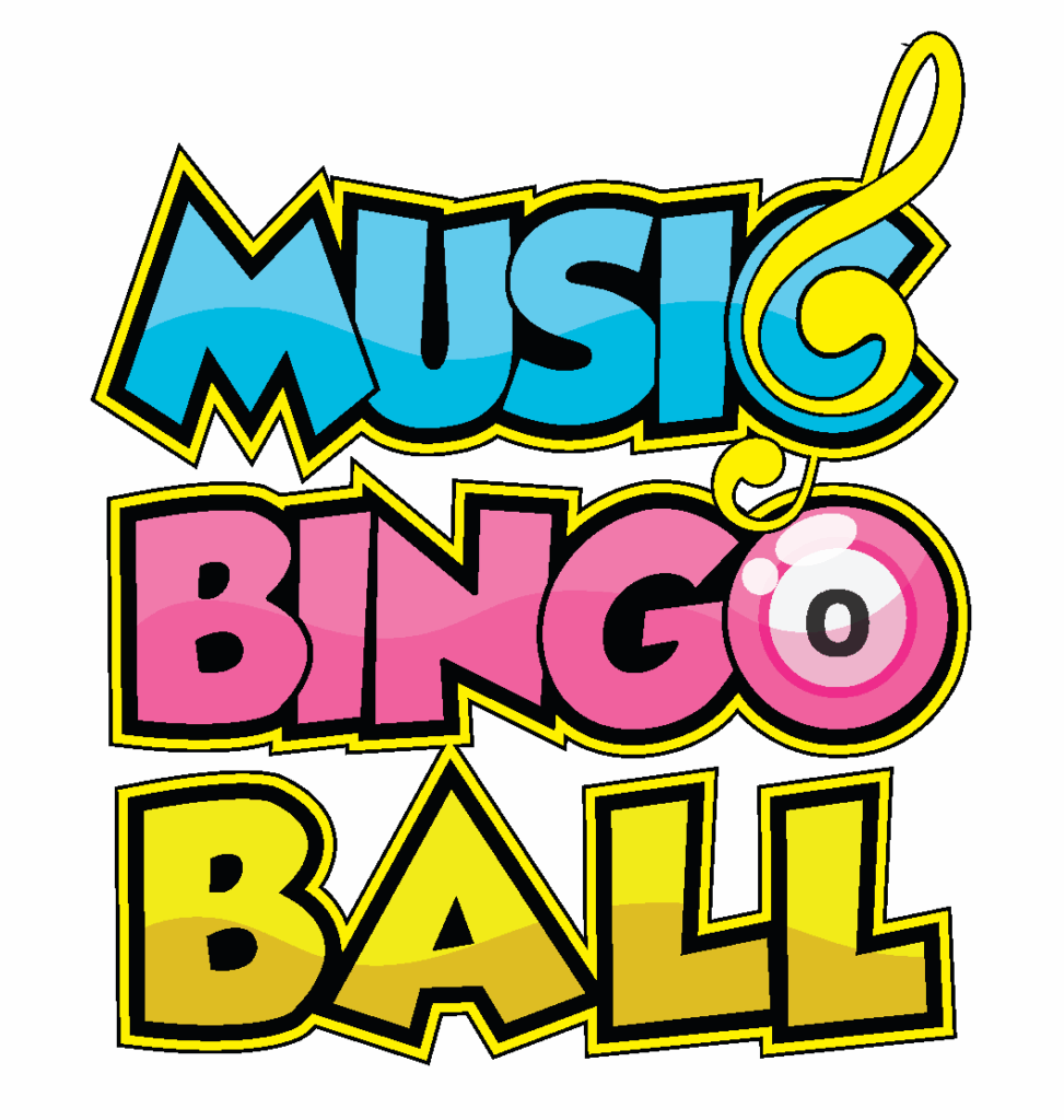 Colorful music bingo ball logo