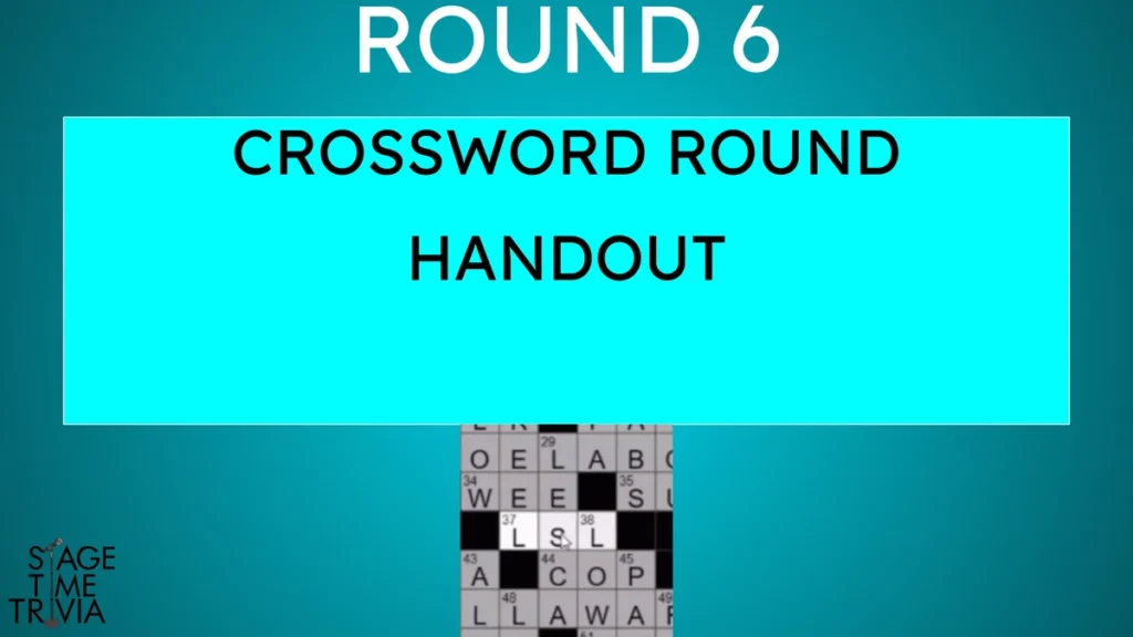 Round 6 crossword handout image