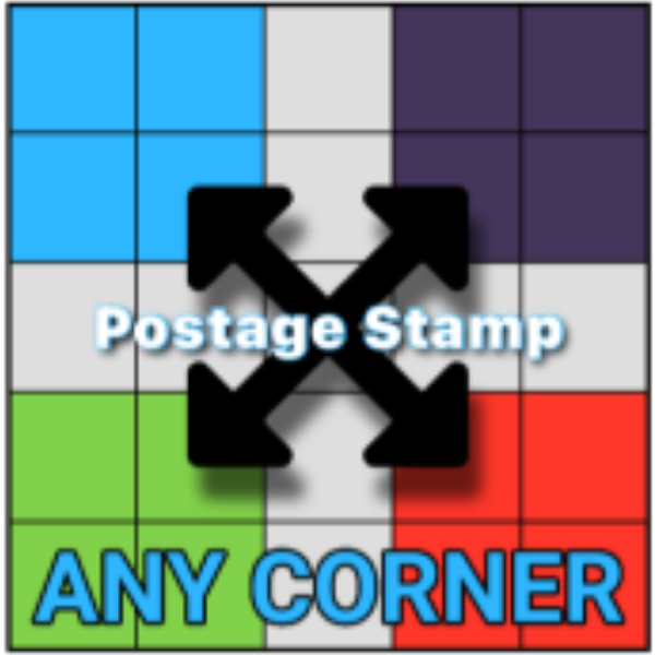 Postage Stamp Any Corner puzzle design with colors
