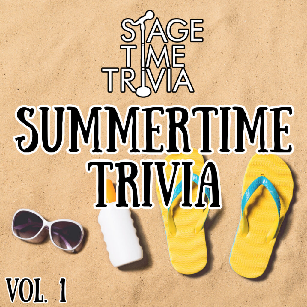 Summertime Trivia Vol. 1 logo on sand background